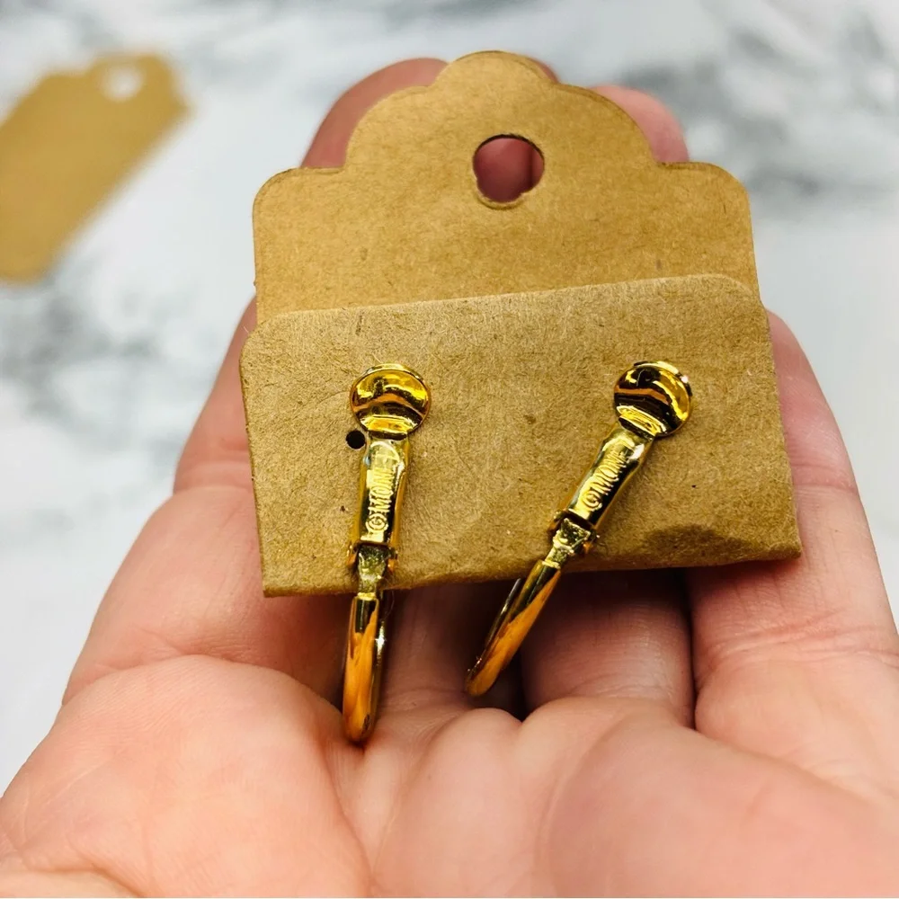 Monet Shiny Gold Hoop Earrings